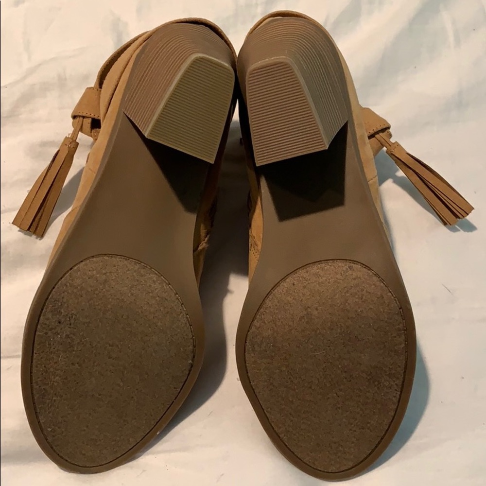 Open Toed, Camel Booties - image 5